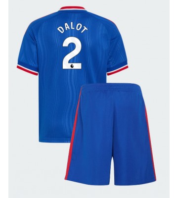Manchester United Diogo Dalot #2 Udebanetrøje Børn 2026-27 Kortærmet (+ Korte bukser)